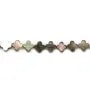 Nacre grise en forme de trèfle 6mm x 4 pcs