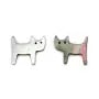 Nacre grise en forme de chat 12x14mm x 1pc