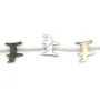 Nacre grise en forme de chat 12x14mm x 1pc
