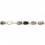 Nacre grise en forme d'ourson 7x10mm x 2pcs