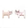 Nacre rose en forme de chat 12x14mm x 1pc