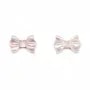 Nacre rose en forme de noeud papillon 9x14mm x 1pc