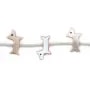 Nacre rose en forme de chien 9x15mm x 1pc