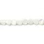 Nacre blanche en forme de coeur sur fil 6mm x 40cm