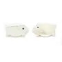 Nacre blanche en forme de cochon 8x14mm x 1pc