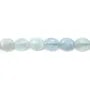 Aigue marine ovale 8x10mm x 40cm