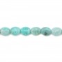 Amazonite du Pérou ovale 8x10mm x 40cm