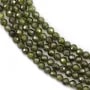 Oxyde de zirconium rond facette vert 2mm x 40cm