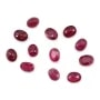 Rubis à sertir, taille ovale 3x4mm x 1pc