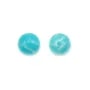 Amazonite du pérou semi-percé d'un coté  6mm x 2pcs