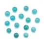 Amazonite, half drilled, round 6mm x 2pcs