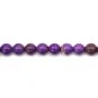 Phosphosiderite violet clair, de forme ronde, 8mm x 39cm