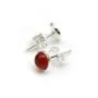 Crochet d'oreille en argent 925, porte cabochon 4mm x 2pcs