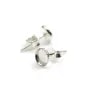 Crochet d'oreille en argent 925, porte cabochon 4mm x 2pcs