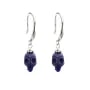 Boucles d'oreilles argent 925 Lapis Lazuli tête de mort x 2pcs
