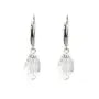 Boucles d'oreilles argent 925 Cristal de roche tête de mort x 2pcs