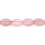 Quartz rose ovale 15x20mm x 2pcs