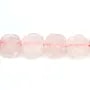 Fiore intagliato di quarzo rosa 14 mm x 2 pezzi