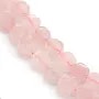 Rose quartz flower carved 14mm x 40cm
