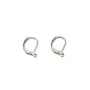 Dormeuse boucle d'oreille 10x16mm en Acier Inox x 4pcs