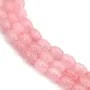 Quartz rose tonnelet 7x9mm x 40cm