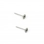Clou d'oreilles pour perle semi percée 3mm x 10pcs