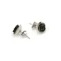 Boucle d'oreille Tige argent 925 Nacre grise en fleur 10mm x 2pcs