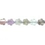 Fluorite en fleur 15mm  x 2pcs