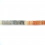 Pietra di luna multicolore rotonda heishi sfaccettata 7-8 mm x 21 cm