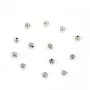 Perle striée 5mm argent 925 niellé x 4pcs