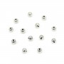 Striped bead 6mm silver 925 niello x 2pcs