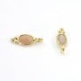 Orange moon charm Gemstone faceted oval 4x11mm x 2pcs
