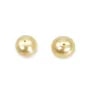 South Sea pearl, champagne, olive/oval, 11.5-12mm x 1pc