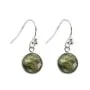 Silver earring 925 Labradorite round set x 2pcs