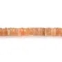 Piedra lunar naranja facetada heishi 6-7mm x 42cm