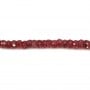 Ruby Rondelle Faceted 1.5x3mm x 40cm
