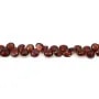 Grenat briolette plate factte  7x7mm-7.5x7.5mm x 20cm