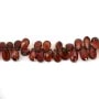 Granat Tropfen flach facettiert 4-4.5x6-8mm x 20cm