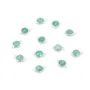 Amazonite ronde facettée sertie sur argent  9mm , 2 anneaux x 1pc