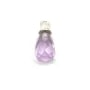 Pendant half-drilled in clear amethyste 9x12mm  x 1pc