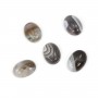 Cabochon agate du boswana, de forme ovale, 10x14mm x 2pcs