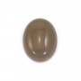 Cabochon of gray agate, in oval shape, 15 * 20mm, x 2pcs