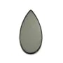 Agate noir goutte plat 15x30mm
