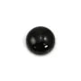 Cabochon agate noir,de forme rond 12mm x 2pcs
