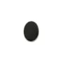 Pendant black agate flat drop 15x30mm x 1pc