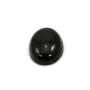 Cabochon d'onyx, de forme ovale, de couleur noire, 3 * 5mm x 4pcs