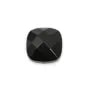 Cabochon agate noir carre facette  14mm x 1pc