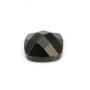 Cabochon agate noir carre facette  14mm x 1pc