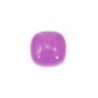 Cabochon teinted purple agate square 8mm x 4pcs