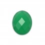 Cabochon agate vert ovale 8x10mm x 4pcs